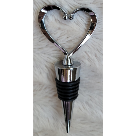NEW silver heart wine stopper - Picture 7 of 11